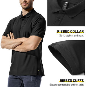 Polos personalizados para correr de alto rendimiento, polos para hombre, camisetas de manga corta antiarrugas para hombre, Polo - Product Image 2