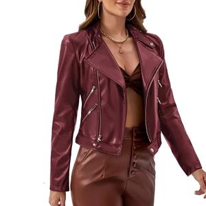 Best Arrival Women's Quilted Leather Jacket-Genuine Leather Printed Design Canvas <b>Fabric</b> Breathable Winter Outerwear - Product Image 5