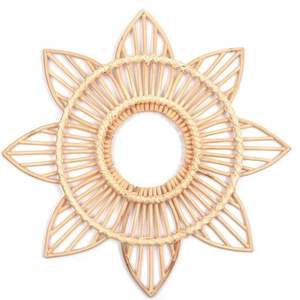 Elegant Rattan <b>Mirror</b> <b>Frame</b> for Modern Rustic Home Decor - Product Image 2