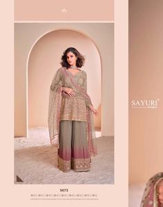 Premium Quality Indian Pakistan Ethnic Georgette Salwar Suits & Plazzo Embroidered With Dupatta Latest Wholesale <b>Supply</b> For Sale - Product Image 6