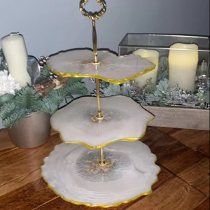 Soporte de pastel de resina con diseño de Lava de la mejor calidad BOOST para boda y cumpleaños, soporte decorativo y Mesa - Product Image 1