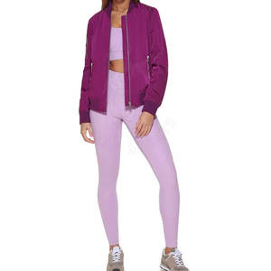 Elegante chaqueta de bombardero para mujer con cierre de cremallera y diseño personalizado para ropa de calle informal chaqueta de bombardero para mujer - Product Image 6