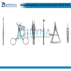 Ensemble d'instruments de blepharoplastie manuels en acier inoxydable de qualité supérieure certifiés CE, 12 pièces, réutilisables, pour chirurgie plastique - Product Image 4