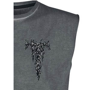 Débardeur côtelé de haute qualité pour hommes, débardeur d'entraînement à coupe personnalisée, parfait pour la musculation et le style streetwear - Product Image 3