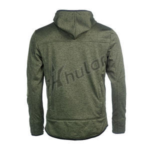 Veste d'hiver softshell sportive mince personnalisable pour hommes avec capuche chaude coupe-vent fermeture à glissière méthode de tissage non tissé - Product Image 3