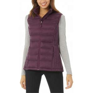 New Puffy <b>Vest</b> <b>Women</b> Zip up Stand Collar Sleeveless Lightweight Padded Cropped Puffer Cotton Quilted <b>Vest</b> - Product Image 1