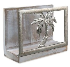 Porte-serviettes de haute qualité Base en bois Conception en métal Maison, hôtel et restaurant Décoration de table Article utilitaire - Product Image 3