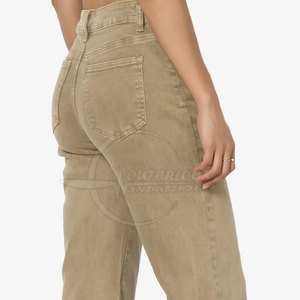 Pantalones vaqueros anchos con lavado ácido para mujer a la moda, pantalones vaqueros anchos con lavado ácido para mujer de Color personalizado - Product Image 4