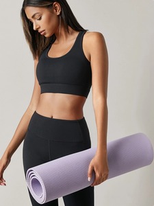 Women <b>Seamless</b> Yoga Set Solid Color Workout Gym Wear Fitness <b>Leggings</b> and Sports Bra Set - Product Image 5