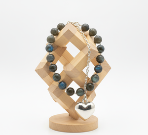 Haute qualité 18 pouces argent 925 perles de pierre de Labratorie d'eau douce conception nouée à la main pour collier de perles à la mode - Product Image 4