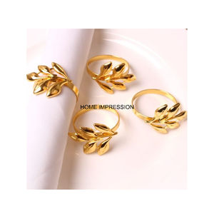 Vente en gros de nouveaux anneaux de serviette de forme ronde en métal faits à la main pour décoration de table accessoires de fête de mariage - Product Image 1