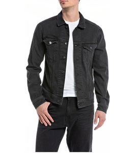 Custom Made Men's Long <b>Stretch</b> <b>Denim</b> Jacket Men Jean Jacket Cotton Blue Winter Plain <b>Denim</b> Jacket for Men Plus Size Breathable - Product Image 2