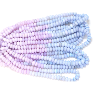 Hermosas Cuentas de Ópalo Azul Lavanda en Forma de Rondel Liso, Cuentas de Ópalo Verde Pino de 7-10 mm en Forma de Rondel, Cuentas de Piedras Preciosas de Calidad AAA - Product Image 4
