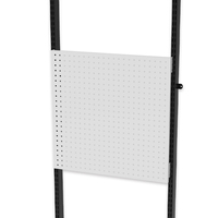 Support d'affichage promotionnel mural en métal robuste pour la vente au détail, installation facile, forme rectangulaire, pour magasins de détail, noir