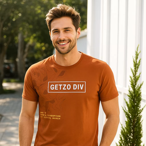 Getzo Divo เสื้อยืดคอกลมทำจากผ้าฝ้ายโพลีเฮฟวี่เวทสำหรับผู้ชายมีสไตล์ใส่ได้พอดีปกติระบายอากาศได้ด้านหน้าจอ HD - Product Image 1