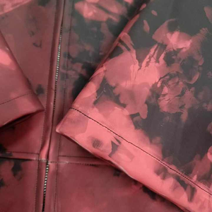 Veste universitaire de couleur thermique pour hommes personnalisée avec logo personnalisé col carré en cuir Streetwear veste en tissu de moto - Product Image 4