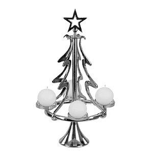Premium Quality Luxury Metal Candle Holder in Silver Finish Oval Shape Digital Printing New Design for Home Decoration - Product Image 6