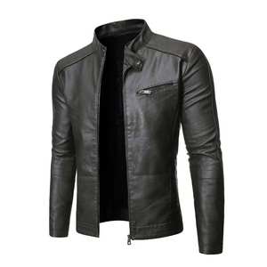Diseñe sus propias chaquetas de cuero a la moda Chaqueta de cuero de alta calidad para hombre al mejor precio Chaqueta de cuero de manga larga - Product Image 1