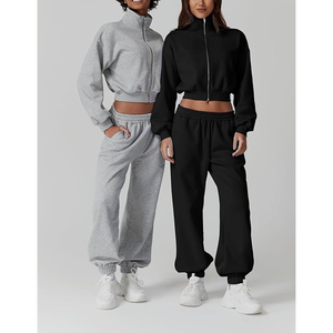 ชุดกันหนาวผ้าฟลีซผ้าฝ้ายผสมน้ำหนักเบาสำหรับผู้หญิงชุดกันหนาวผ้าคอตตอนผ้าผสมน้ำหนักเบาสวมใส่สบายทรงหลวมพอดีตัว - Product Image 5