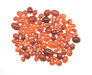 พลอยคริสตัลทรงไข่คาร์เนเลียนจากธรรมชาติขนาด7X5มม. ถึง16X12มม. - Product Image 1