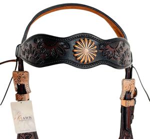 Tachuela de caballo ecuestre tallada a mano de cuero labrado con logotipo personalizado de primera calidad para montar a caballo - Product Image 3