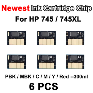 Chip de tinta de 6 colores de 300ML para HP745 745XL 745 para <span class=keywords><strong>HP</strong></span> DesignJet Z2600 Z5600 Plotters de inyección de tinta Chip desechable - Product Image 5