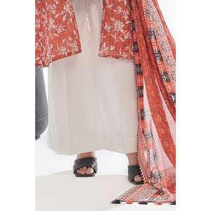 Traje de 3 Piezas para Mujer, Color Marrón, Sin Costuras, Material de Muselina Transpirable con Decoración de Borlas - Product Image 1