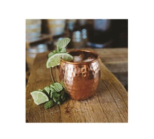 La mejor taza de mula de cobre orgánico martillado antiguo hecha de 100% tazas de mula de Moscú de cobre puro, Juego de 2 tazas, la mejor oferta hecha en la India - Product Image 4