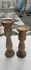 Luxury Rustic Antique Distressed Decorative Wooden <b>Pillar</b> Candle Holder Art Design Candle Holder for Home Decor from India - Product Image 3