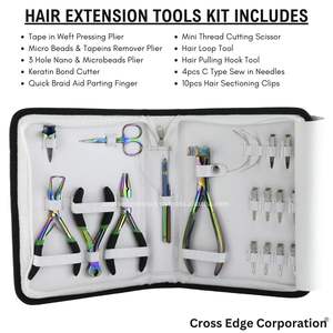 Beauty Saloon Hair Extension Tools Kit for Plier Scissors Loop Tools Hair Extension Removal Micro Ring Link Bead Opener pliers - Product Image 2