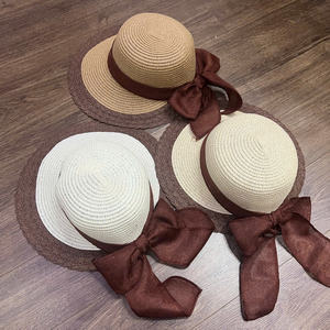 หมวกฟางทรงปีกกว้างสไตล์ฝรั่งเศสสำหรับผู้หญิงหมวกฟางแบบปีกกว้างสำหรับใส่ไปทะเลฤดูร้อนวัสดุหญ้าธรรมชาติกันรังสียูวีหัวเข็มขัดสำหรับตกแต่งกลางแจ้งสำหรับเดินทาง - Product Image 3