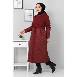 Manteau en laine pour femme avec détails à lacets, élégante doudoune - Product Image 6