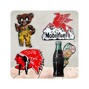 Nostalgic Retro Vintage Screen Printed <b>Enamel</b> <b>Sign</b> Custom Die Cut Metal Tin for Gift Porcelain Manufacturer Craft Application - Product Image 3