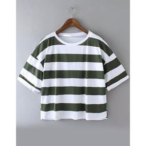 Ladies Crop Top T-Shirt Nouveau Custom Made Women's Eco-Friendly High Quality Crop Top Tee Shirt - Product Image 1