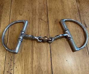 Broca de anillo Dee de 4 "de acero inoxidable de alta calidad, eslabón francés de giro lento, Boca de plata alemana, productos para caballos ecuestres - Product Image 2