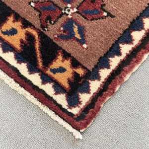Vintage Turkish Small Rug 2.3x2.7 ft, <b>Red</b> <b>Wool</b> Rug - Product Image 4