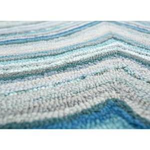 Alfombra Rectangular Azul de Lana y Viscosa Hecha a Mano con Diseño Abstracto 9x12 para Hogar o Pasillo, Modelo TNQ-1265 - Product Image 3