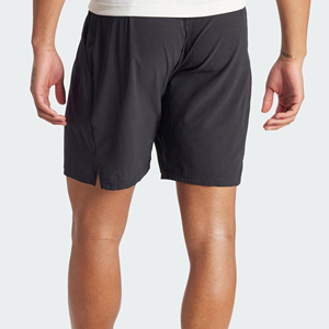 Pantalones cortos de tenis de rendimiento informales para hombre, cómodos, transpirables, de lona, lisos, teñidos, con patrón sólido, cintura elástica - Product Image 6