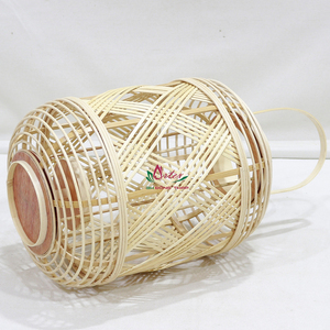 Linterna colgante de bambú hecha a mano natural redonda de fábrica de Artex Dong Thap, artesanía ecológica para el hogar, cocina y sala de estar - Product Image 5