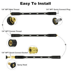 Buse <span class=keywords><strong>de</strong></span> <span class=keywords><strong>lance</strong></span> <span class=keywords><strong>de</strong></span> nettoyage <span class=keywords><strong>de</strong></span> toit-4000 PSI 5 embouts, outils <span class=keywords><strong>de</strong></span> nettoyage <span class=keywords><strong>de</strong></span> gouttière <span class=keywords><strong>de</strong></span> 1/4 pouce, <span class=keywords><strong>rallonge</strong></span> <span class=keywords><strong>de</strong></span> <span class=keywords><strong>nettoyeur</strong></span> <span class=keywords><strong>haute</strong></span> <span class=keywords><strong>pression</strong></span> - Product Image 3