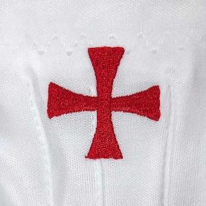 ถุงมือผ้าฝ้ายเนื้อนุ่มสีแดงลายอัศวินเทมพลาร์ถุงมือสีขาว - Product Image 2