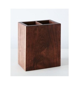 Porte-couverts en bois de qualité supérieure design classique 3 sections support de rangement des couverts pour la vaisselle à manger porte-couverts - Product Image 3