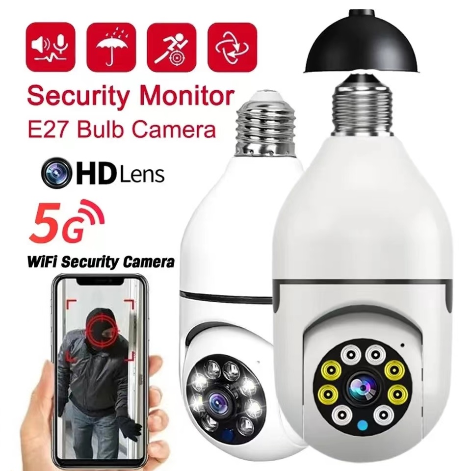 360 grados HD 1080P CCTV Video Bombilla E27 IP Red inalámbrica Seguridad Cámara Wifi oculta