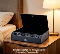 3 Möglichkeiten, schnell den biometrischen Safe mit elektronischem Digitalverschluss und Fingerabdrucksensor zu öffnen – ideal für Nachttisch, Schlafzimmer und Heimaufbewahrung