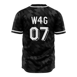 เสื้อกีฬาเบสบอลคอวีขนาดใหญ่พิเศษของผู้ชายเสื้อยืดแบบติดกระดุมเสื้อเบสบอลพิมพ์ลายพิมพ์ซับลิเมชัน - Product Image 5