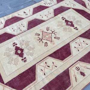 พรมตุรกีวินเทจ ขนาด 6.1x9.3 ฟุต สีแดงล้วน - Product Image 5