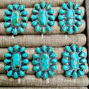 Navajo vỏ ốc xà cừ trái tim màu hồng và vòng điều chỉnh màu Ngọc Lam - Product Image 3