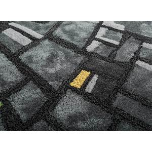 พรมขนสัตว์และใยวิสโคสถักมือ รุ่น Acar Tra-13195 สีเทาและดำ ลายแบบนามธรรม สำหรับห้องนั่งเล่น ห้องโถง ทางเดิน กว้าง 4 เมตร หนา 10 มม. - Product Image 3