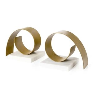 Diseño más vendido, decoración de mesa de oficina escolar, de mármol con sujetalibros Metal, proveedor, vajilla de mármol, decoración, suministros de oficina - Product Image 2