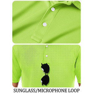 Chemises polo à manches courtes de haute qualité 180 g/m² 100 % polyester à séchage rapide, unies, vierges, logo personnalisé imprimé, chemises polo pour hommes personnalisées - Product Image 4